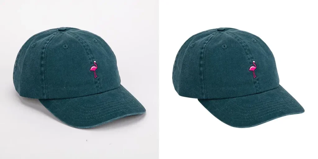 clipping path of a cap before after example