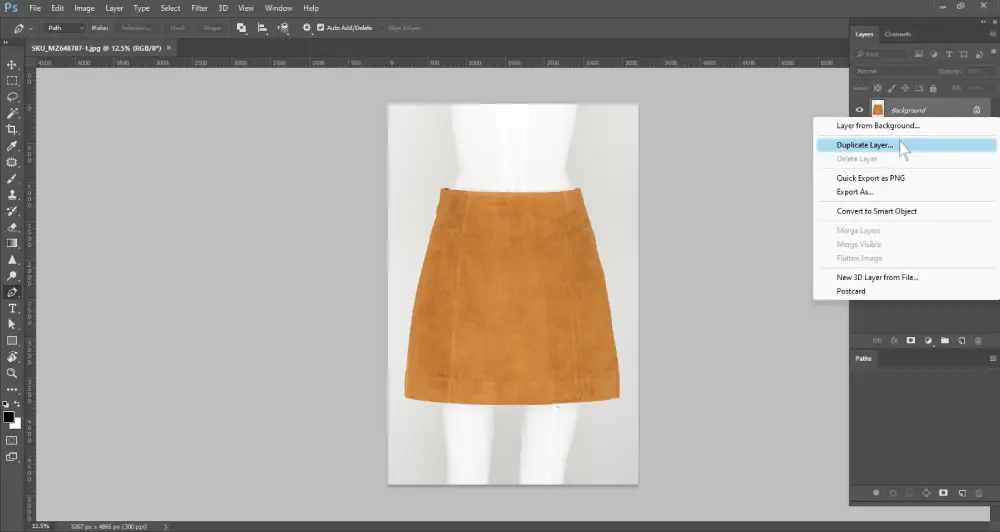 Screenshot of Adobe Photoshop showing the Magic Wand Tool in use, with a portion of an image selected using the tool