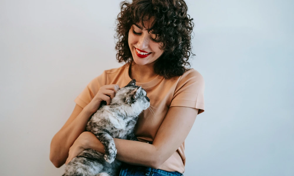 Beautiful women with pet
