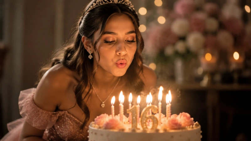 Candle Blowing Close-Up Pose