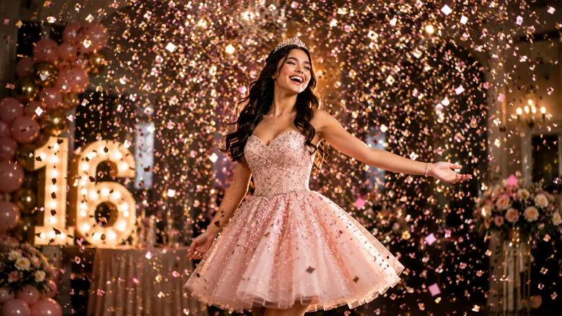Confetti Throw Freeze Pose