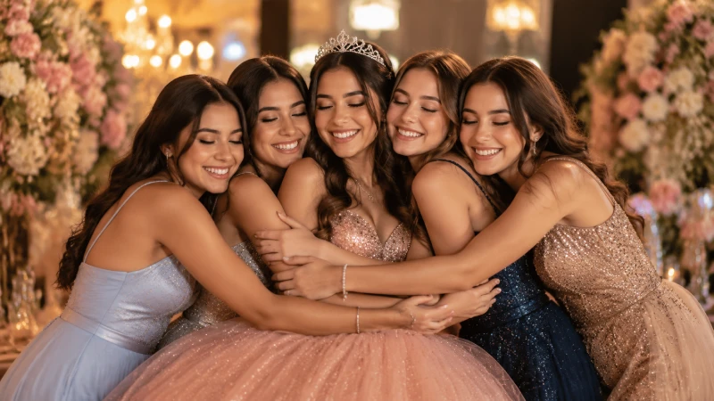 Group Hug with Friends Pose