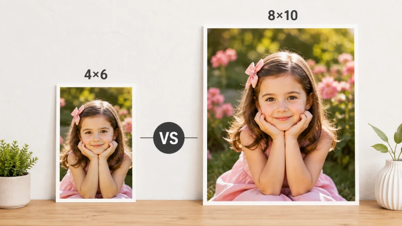 4x6 vs 8x10 size photo