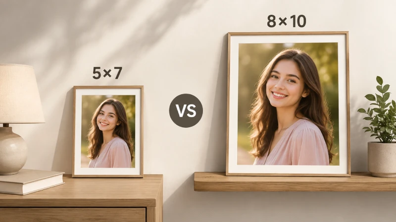 5x7 vs 8x10 size photo