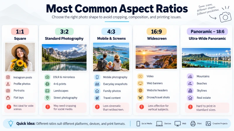 Most Common Aspect Ratios Infographic